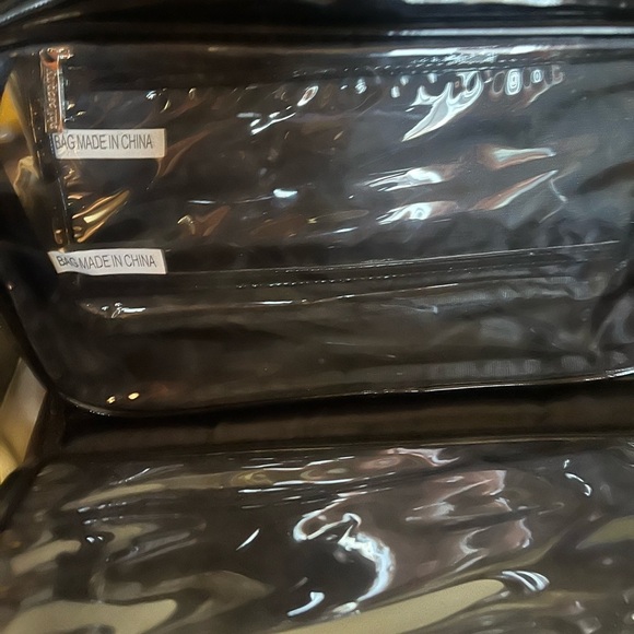 2/$30 PHILOSOPHY Black Patent Cosmetic Makeup Bag Organizer Travel Case. - Picture 9 of 12
